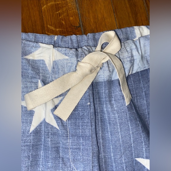 NWT Venti6 Italy Rare Blue White Stars Stripe Textured Skinny Thin Pants Size S - Picture 10 of 15